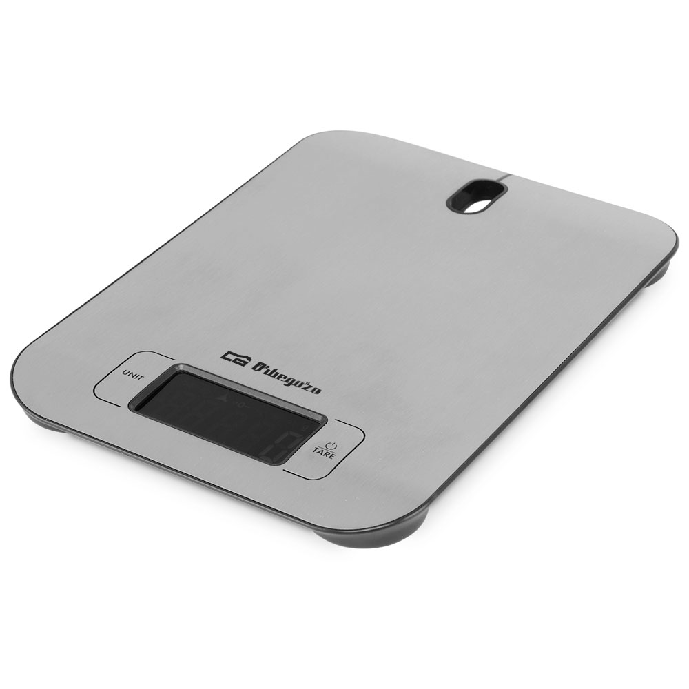 Balance de cuisine électronique Orbegozo PC 1017 - Précision et contrôle dans vos recettes - Capacité 5 kg - Écran LCD rétroéclairé - Fonction Tare - Design élégant en acier inoxydable