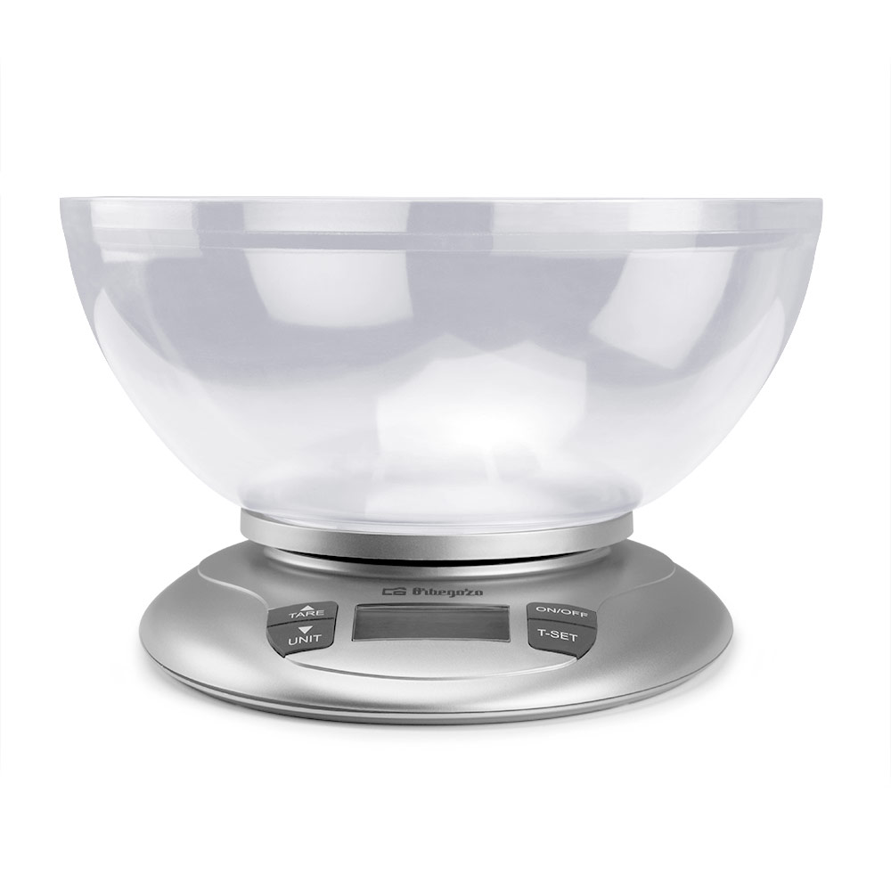 Balance de Cuisine Numérique Orbegozo PC 2017 - Précision et polyvalence dans vos recettes - Capacité 3,5kg - BOL Transparent - Fonction Tare - Indicateur de surcharge