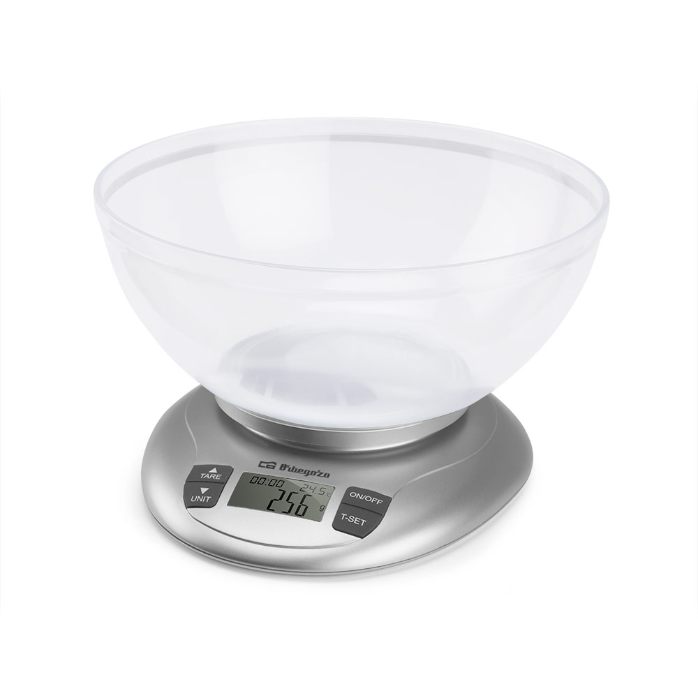 Balance de Cuisine Numérique Orbegozo PC 2017 - Précision et polyvalence dans vos recettes - Capacité 3,5kg - BOL Transparent - Fonction Tare - Indicateur de surcharge