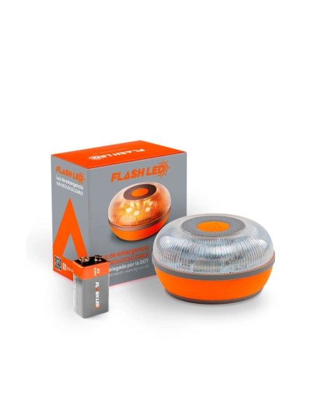 Balise de détresse routière FlashLERD SOS V16 - Homologuée DGT - SIM - GPS - Visibilité 1 km - Résistance IP54