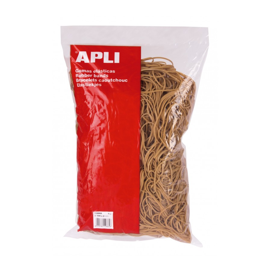 Bandes Élastiques Apli Ø 100 x 2 mm - Haute Qualité - Sachet de 100g