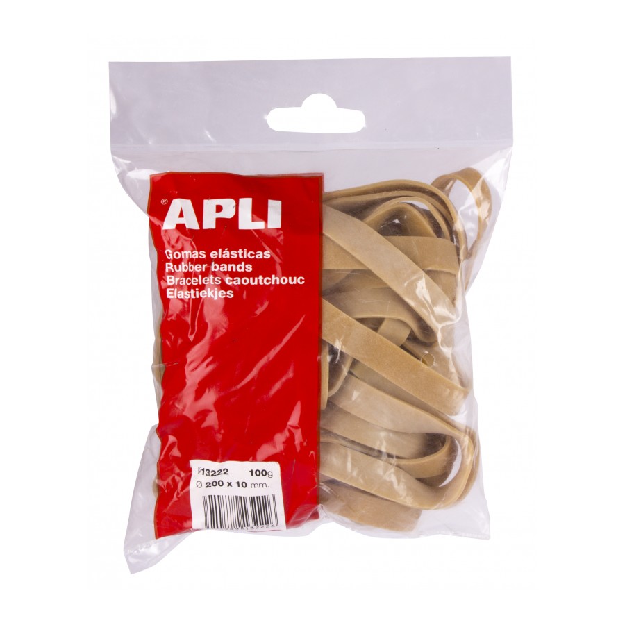 Bandes Élastiques Apli Ø 200 x 10 mm - Haute Qualité - Sachet de 100g