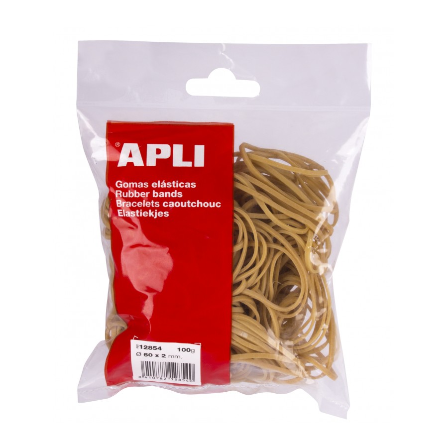 Bandes Élastiques Apli Ø 60 x 2 mm - Haute Qualité - Sachet de 100g