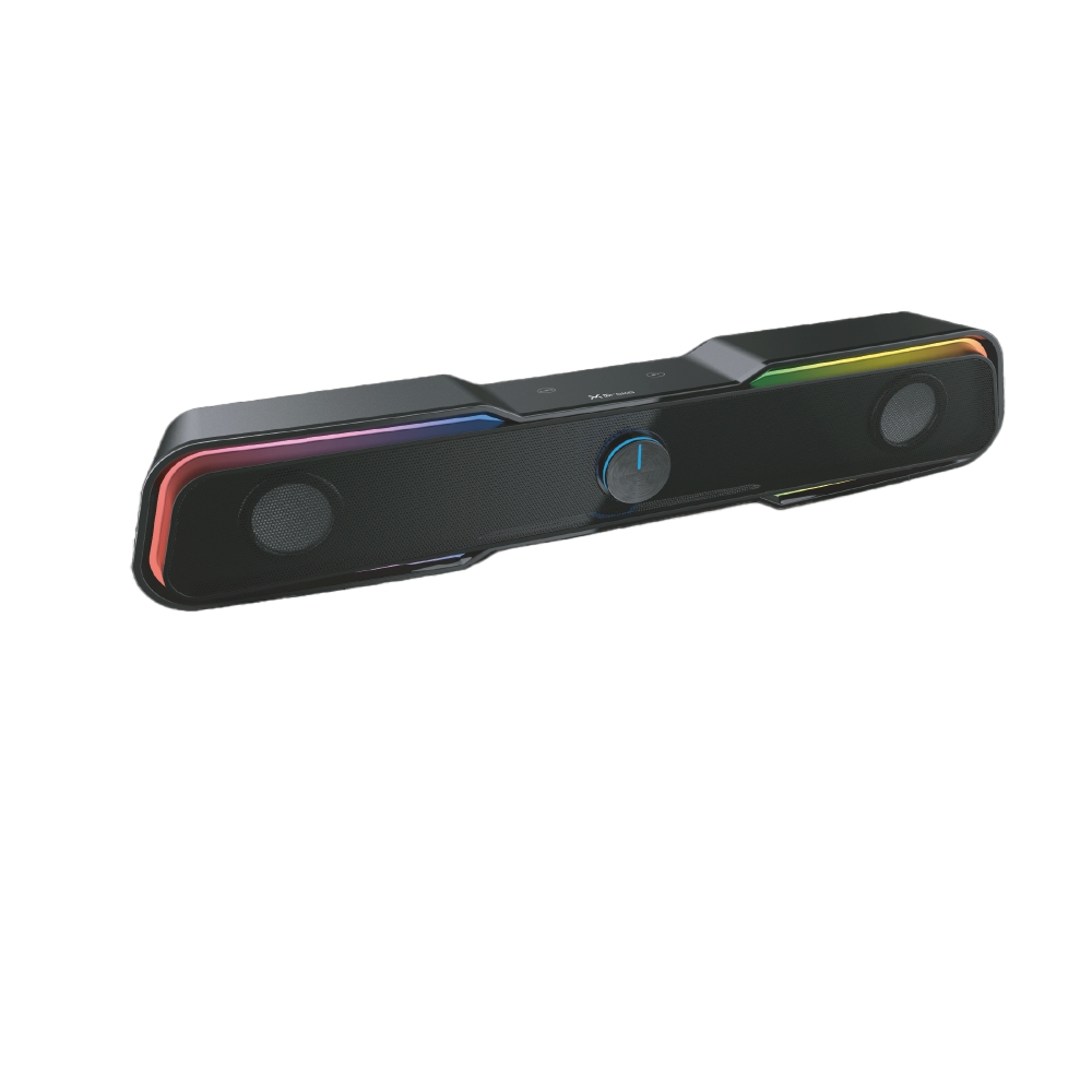 Barre de son 3GO Droxio Nessye 2.0 10W - Éclairage RVB - Connectivité Bluetooth 5.0 + Jack 3,5 mm - Alimentation USB - Couleur noire