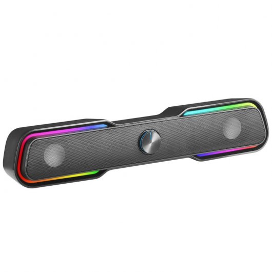 Barre de son Bluetooth Mars Gaming MSBX 10W - Éclairage RVB - Contrôle du volume - Couleur Noir