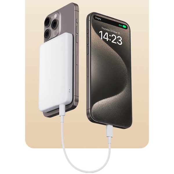 Batterie externe magnétique Xiaomi 5000 mAh - MagSafe - USB-C - Charge rapide 18 W