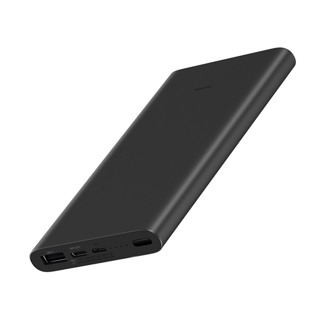 Batterie Externe/Power Bank Xiaomi Mi 3 10000 mAh - QuickCharge 3.0 - Charge Rapide 18W - 2x USB-A, 1x USB-C, 1 x Micro USB - Couleur Noire