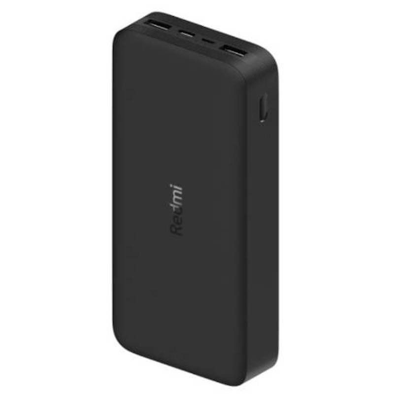 Batterie Externe/Power Bank Xiaomi Redmi 20000 mAh - Charge Rapide 18W - 2x USB-A, 1x USB-C, 1x Micro USB - Couleur Noire