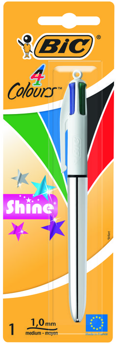 Bic 4 Couleurs Shine Stylo à bille 