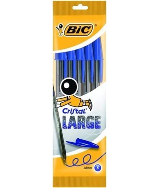 Bic Cristal Large Pack de 5 Stylos Bille