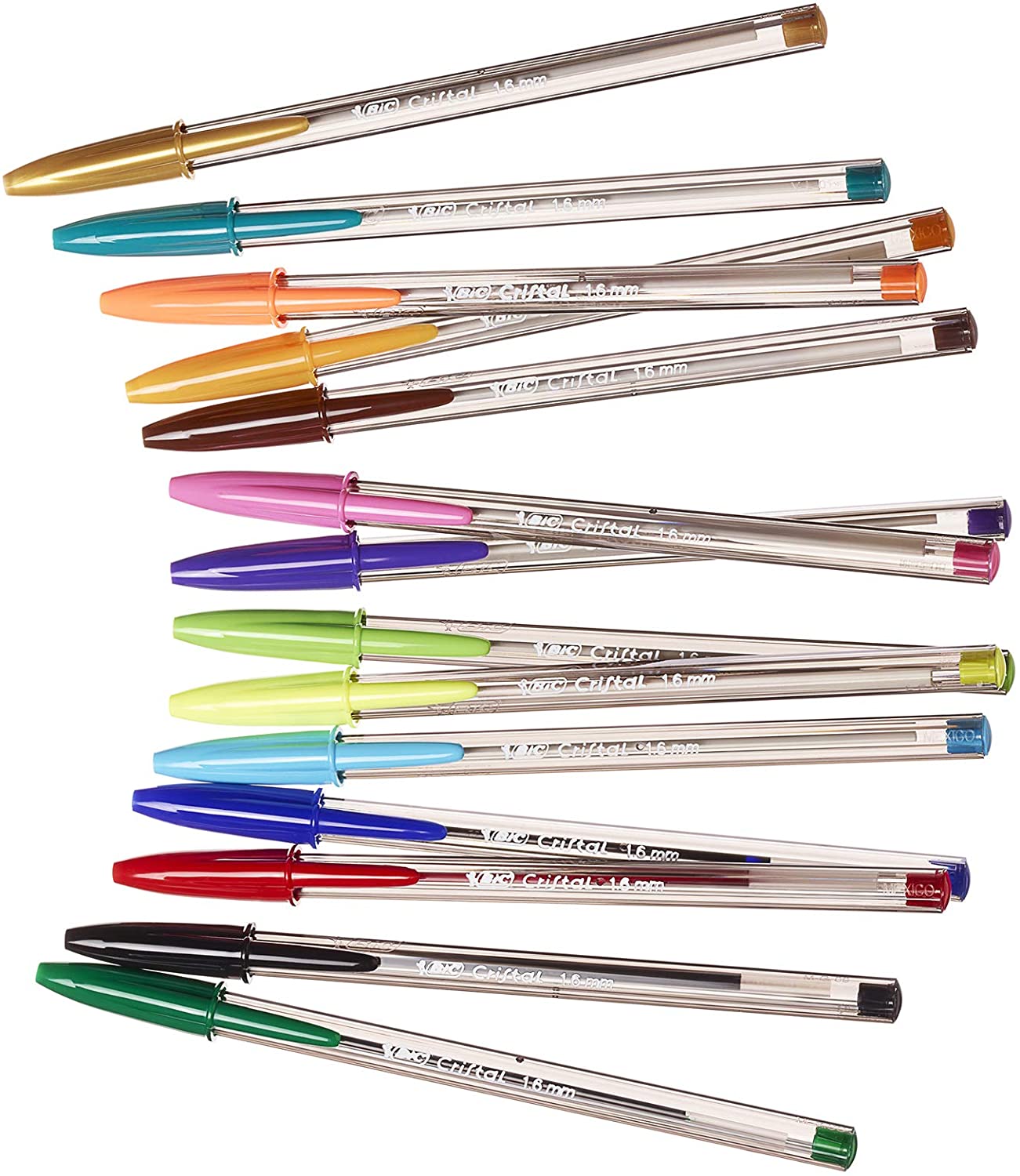 Bic Cristal Lot de 15 stylos à bille