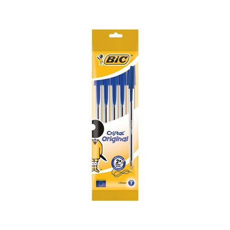 Bic Cristal Pack de 5 Stylos Bille