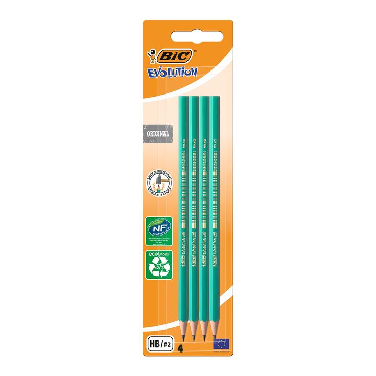 Bic Evolution Pack 4 Crayons HB