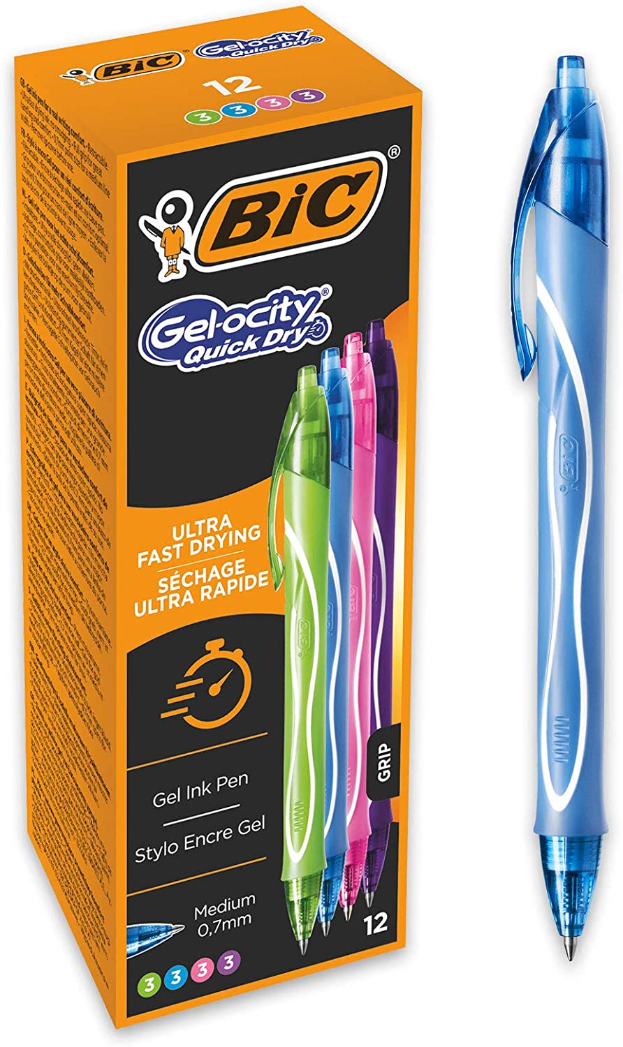 Bic Gel-Ocity Lot de 12 stylos gel
