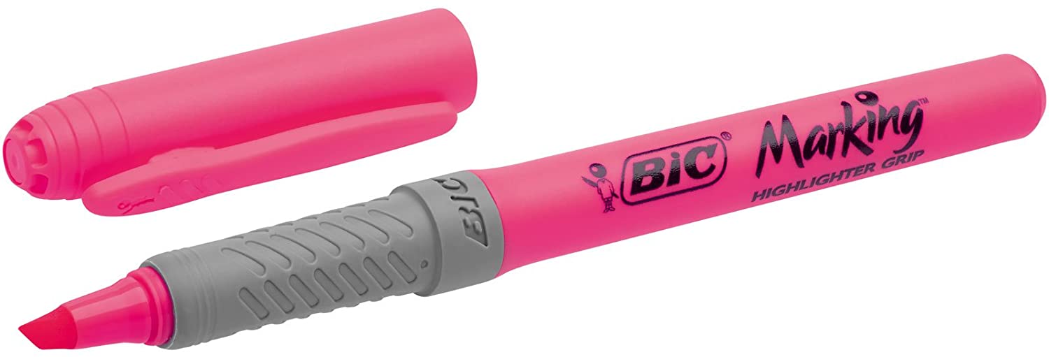 LOT de 12 Bic marqueur Grip Fluo