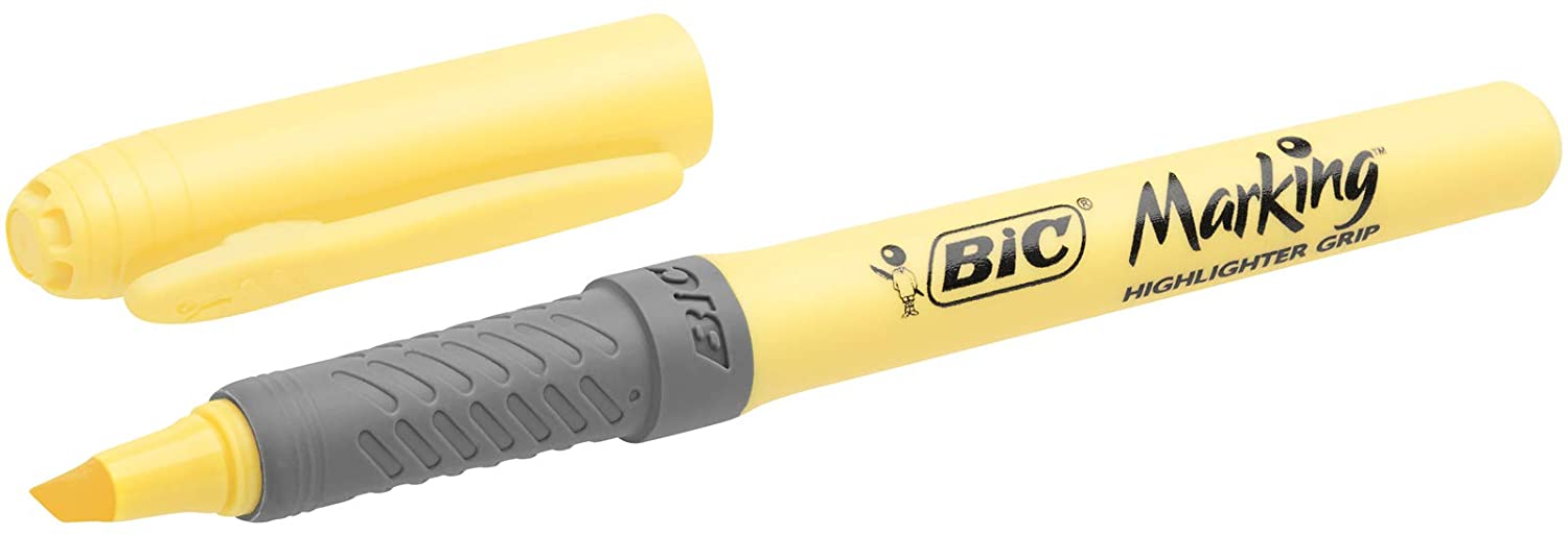 Bic Highlighter Grip Pack de 4 Marqueurs Fluo