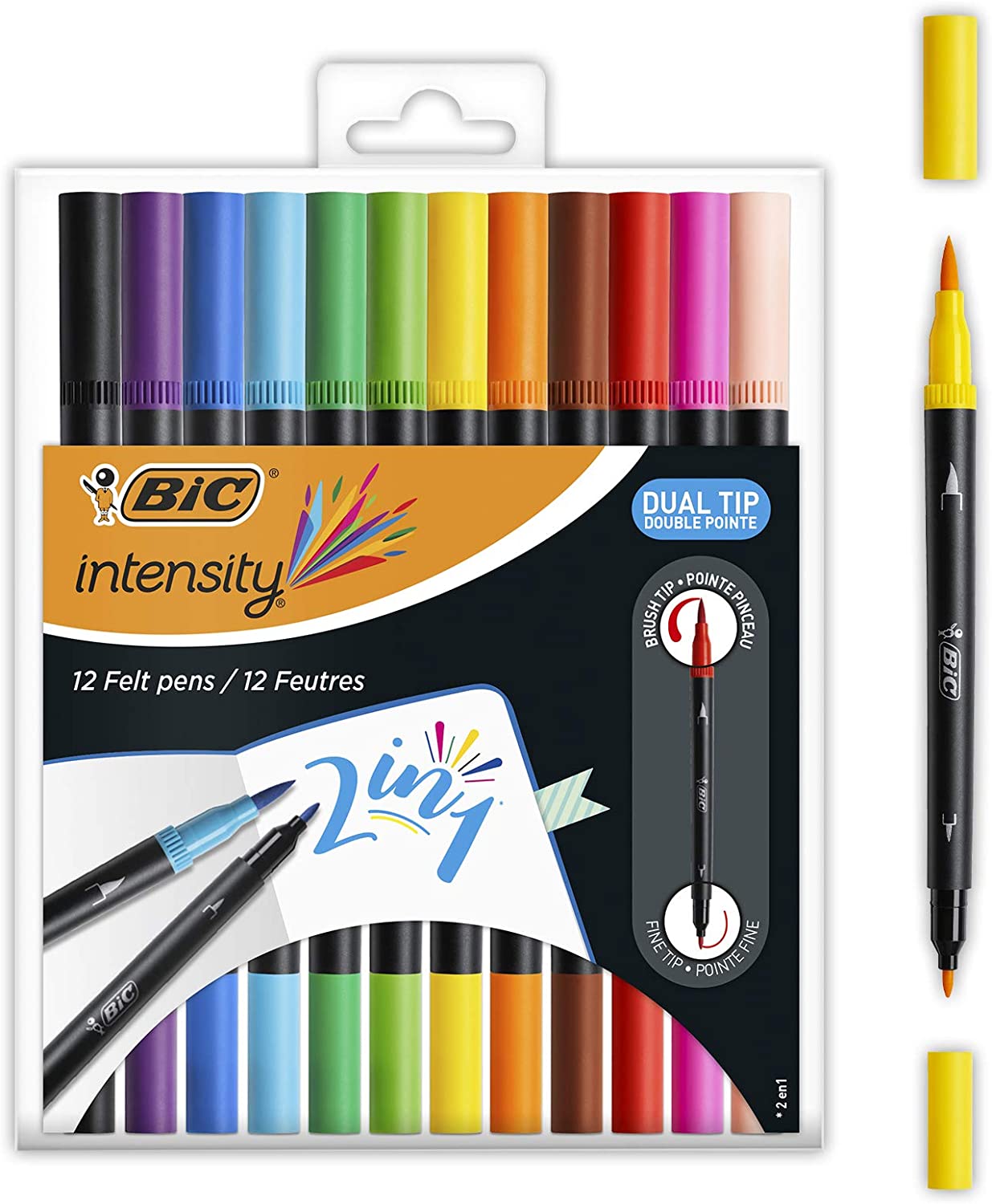 Bic Intensity Dual Tip 12 Mkr. - Pt. fine