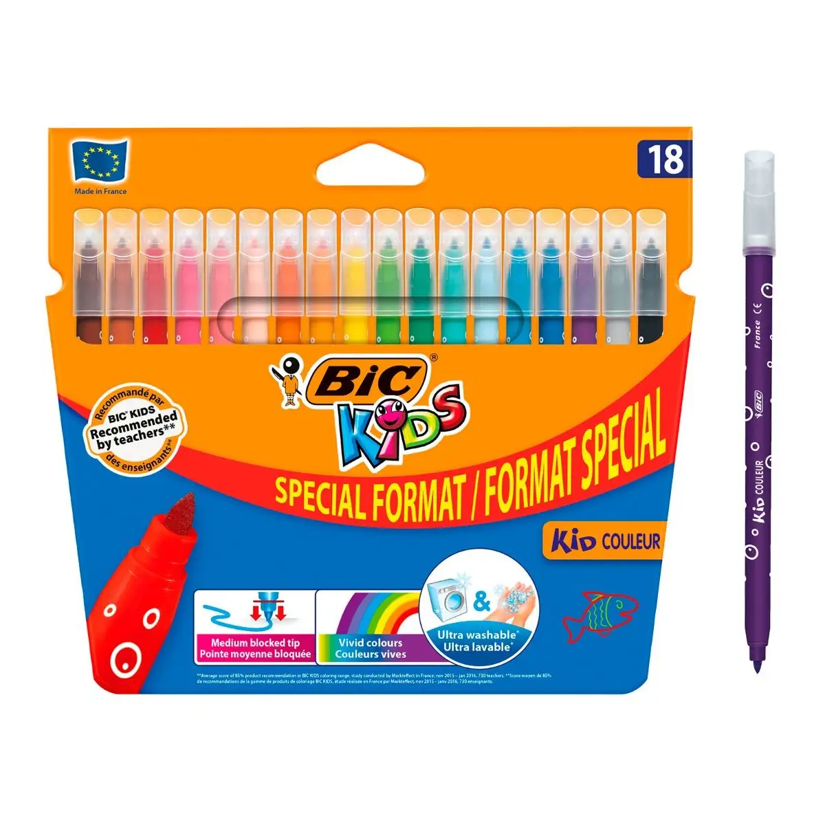 Bic Kids Couleur Pack de 18 Feutres