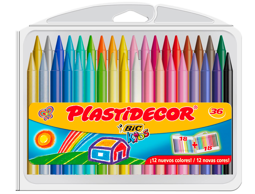Bic Kids Plastidecor 36 Crayons Cire