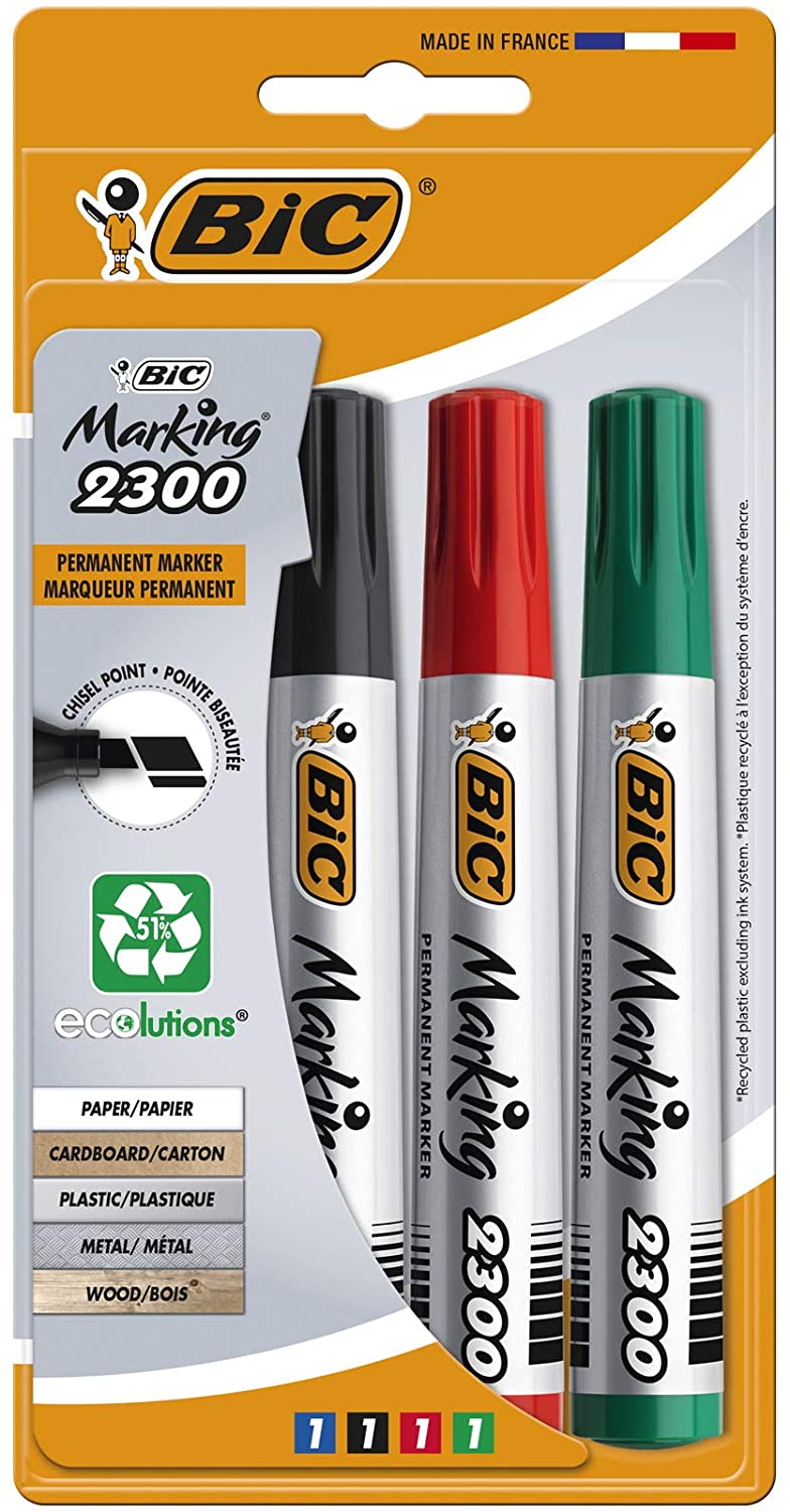 Bic 2300 Ecolutions 4 Marq. Permanents Éco