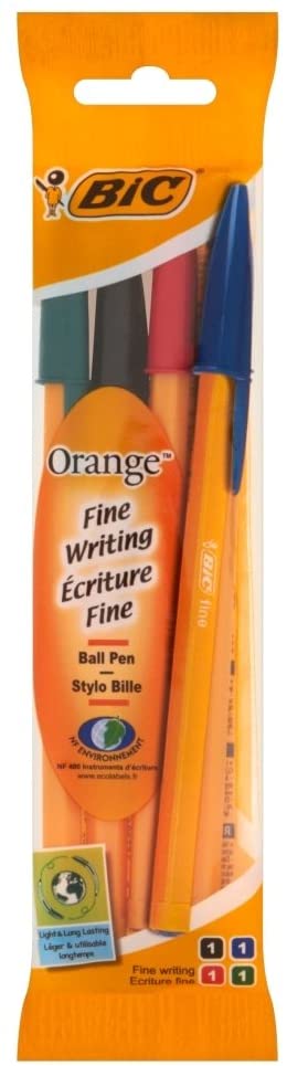 Bic Orange Lot de 4 stylos à bille