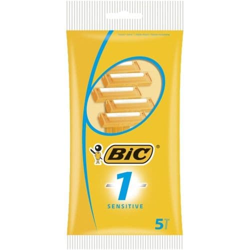 Bic Sensitive 1 Pack de 5 Rasoirs Jetables 1 Lame