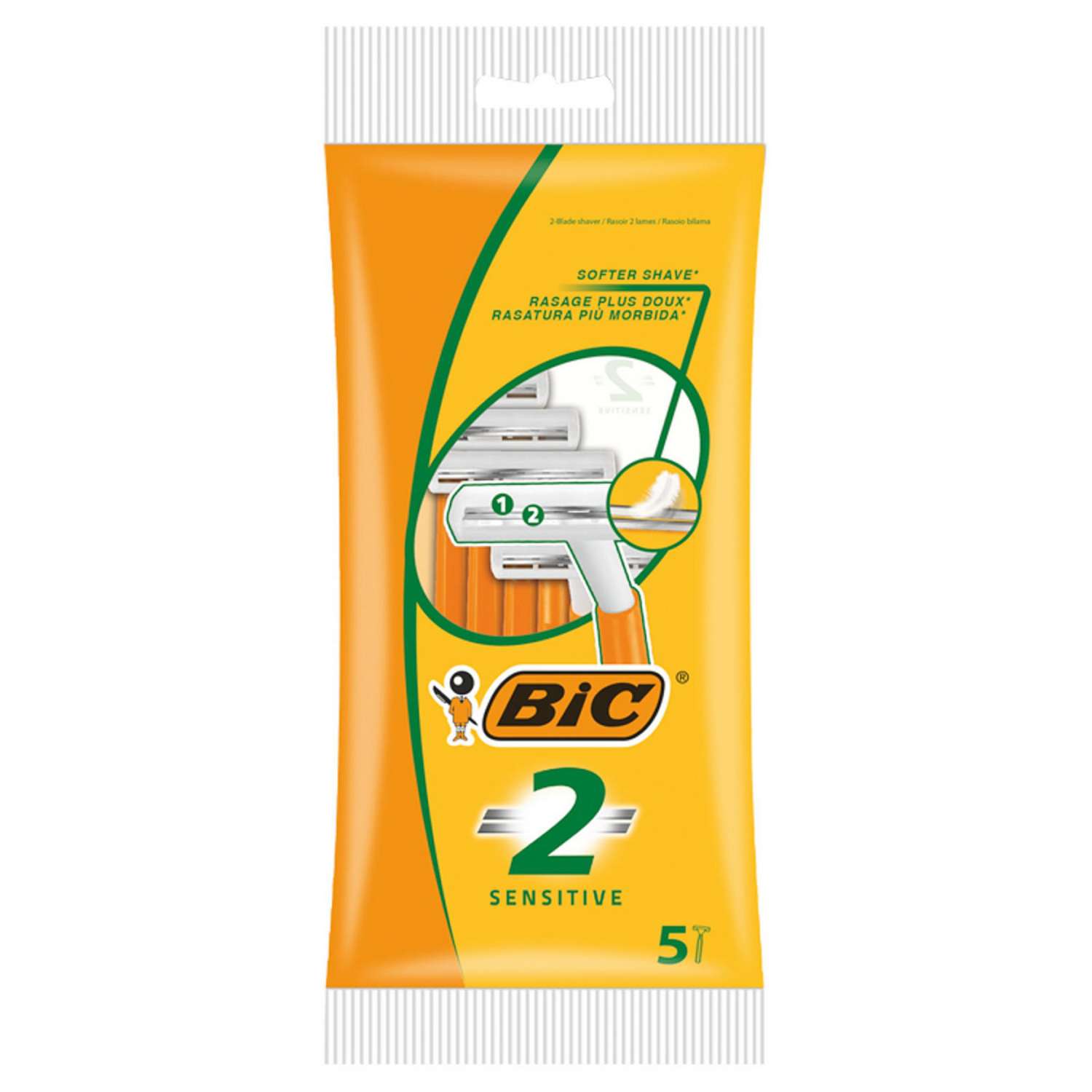 Bic Sensitive 2 Pack de 5 Rasoirs Jetables 2 Lames