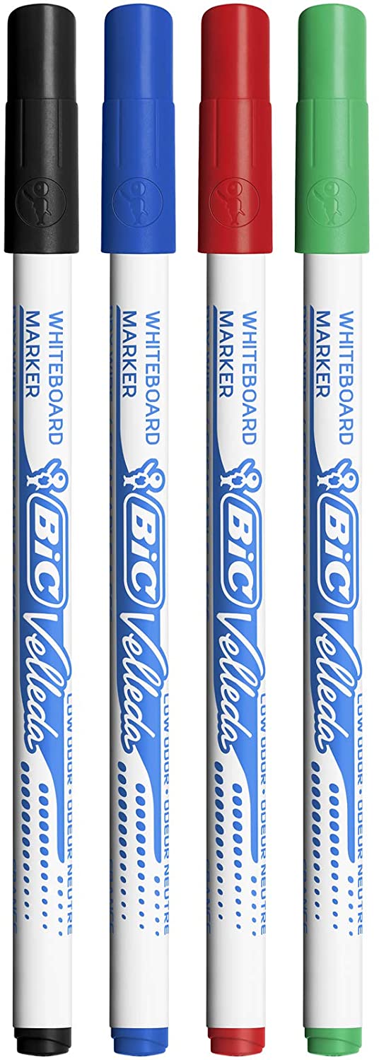 Bic Velleda 1721 Lot de 4 marqueurs tableau