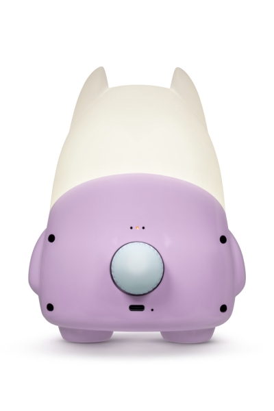 Bigben Kids Lilo Veilleuse Sans Fil - Intensité Variable - Minuterie 15-30-60mn - Rechargeable par USB-C - Couleur Blanc/Violet