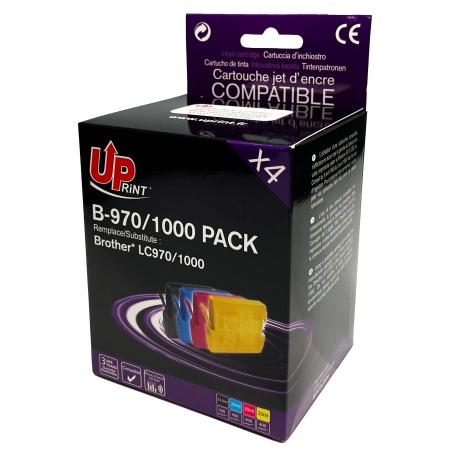 Pack PREMIUM compatible BROTHER LC-970/LC-1000, 4 cartouches