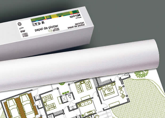 Bobine de papier Fabrisa Plus pour traceur 80gr - Mesure 610mm x 50m