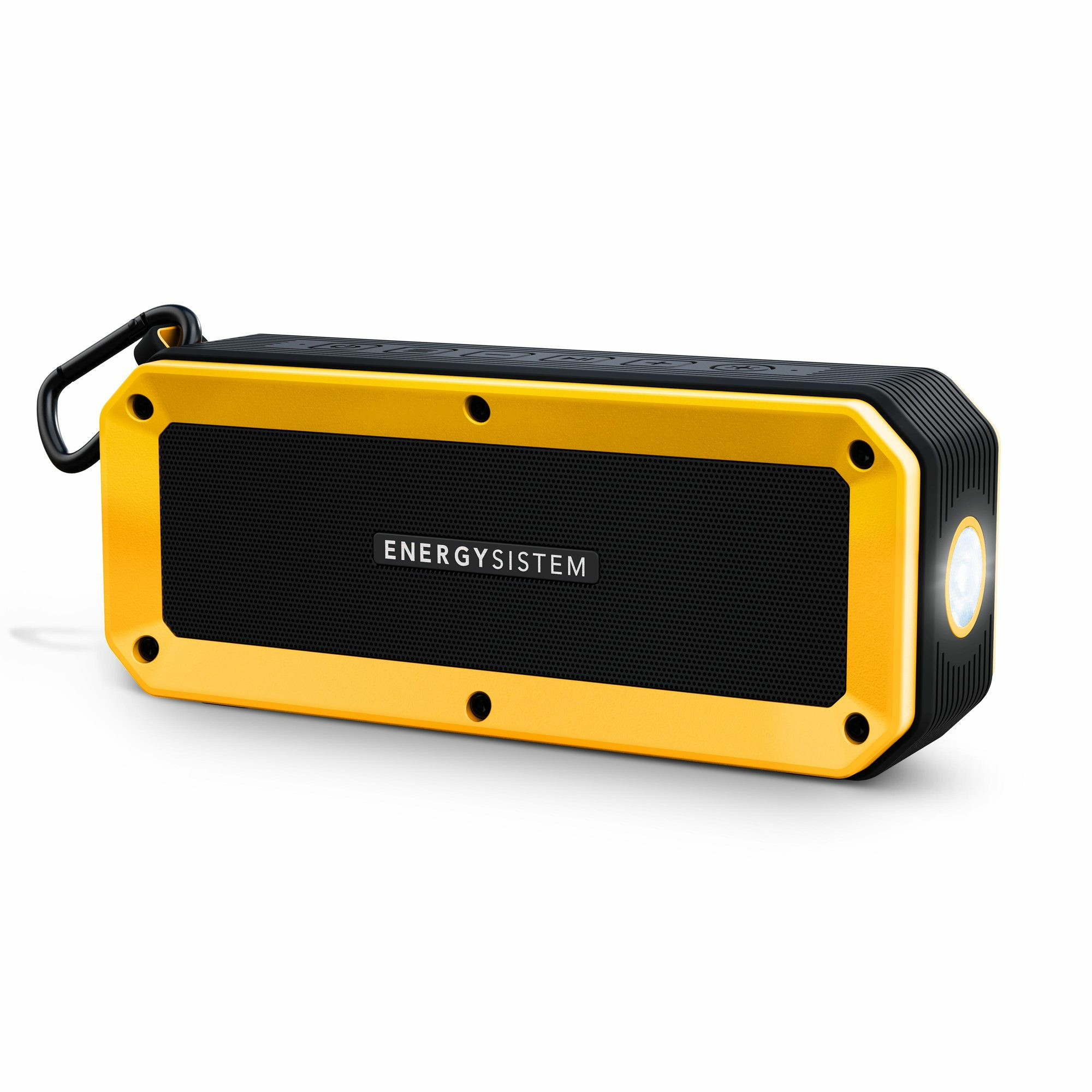Boîte à Musique Energy Sistem - 10W - Bluetooth - Support Vélo - MicroSD - Radio FM - Résistant à l'eau - Lampe de Poche - Couleur Jaune
