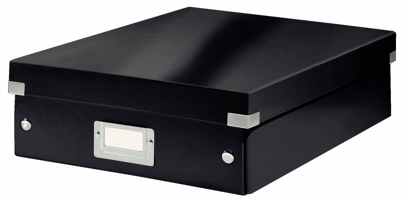 Boîte de rangement moyenne Click & Store Wow de Leitz - 2-4 compartiments - Noir