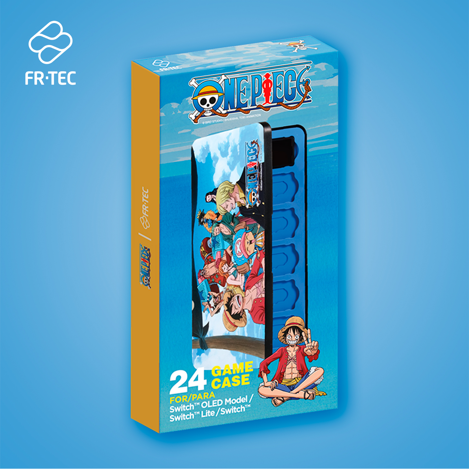 Boîte FR-TEC One Piece avec capacité pour 24 cartes de jeu Nintendo Switch