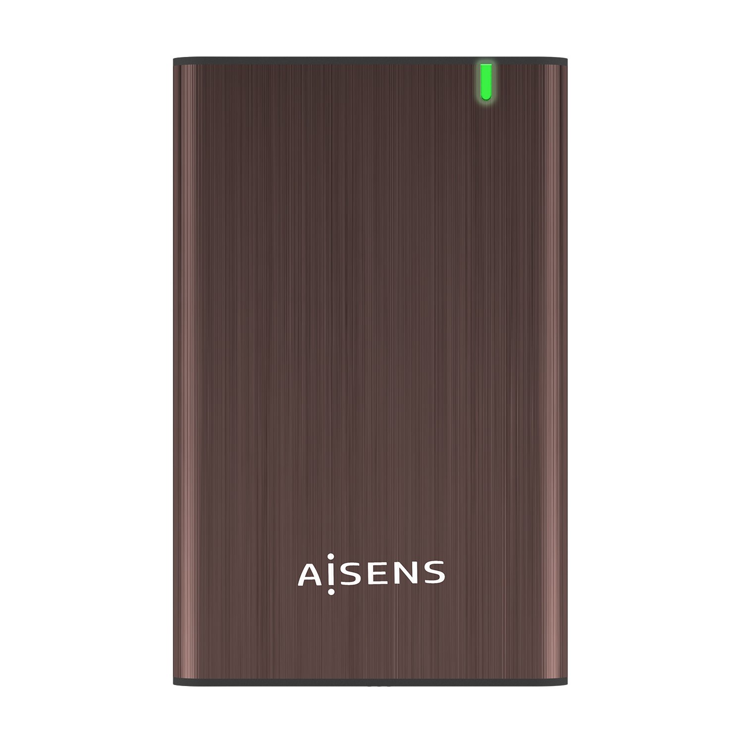Boitier Externe Aisens 2.5 ? pour disques durs 9,5 mm SATA I, II et III vers USB 3.0/USB 3.1 GEN1 - Couleur marron