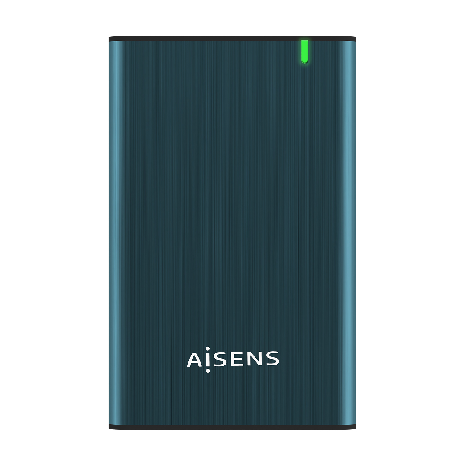 Boitier Externe Aisens 2.5 ? pour disques durs SATA I, II et III 9,5 mm vers USB 3.0/USB 3.1 GEN1 - Couleur bleu pacifique
