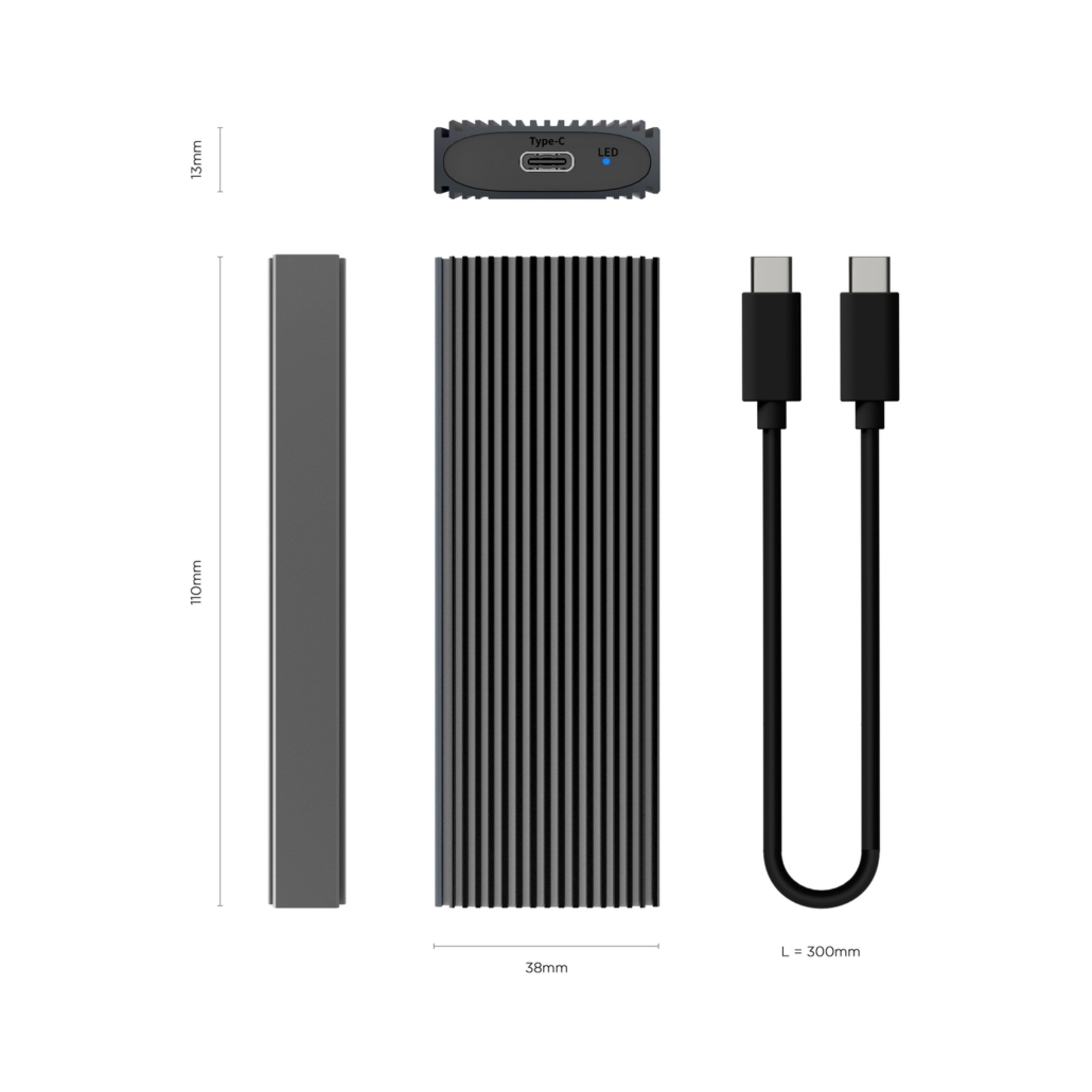 Boîtier externe Aisens M.2 NVMe USB3.2 Gen2