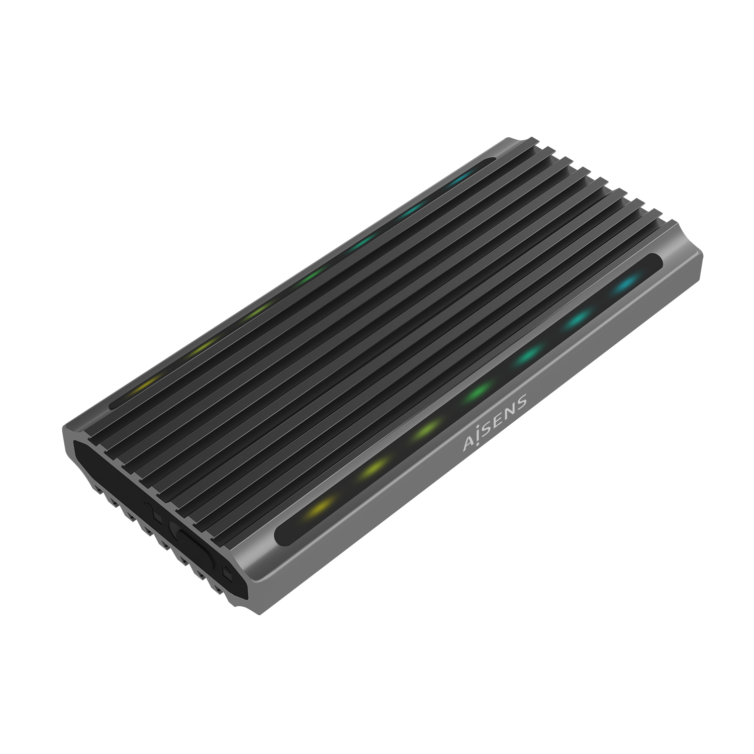 Boîtier externe Aisens M.2 (NGFF) pour SSD M.2 SATA/NVME vers USB3.1 GEN2 - Couleur grise