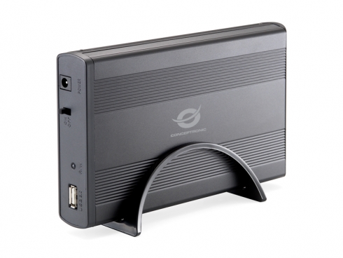 Boîtier Externe Conceptronic pour Disques Durs Sata 3.5" - USB 2.0 - 480Mps - Noir