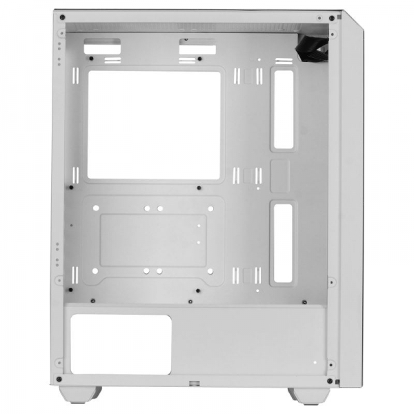 Boitier Gaming Mars Gaming MC-MAG - Double Grille Magnétique - Verre Trempé - 3 Ventilateurs RGB - Support Refroidissement Liquide - USB 3.0 - Couleur Blanc