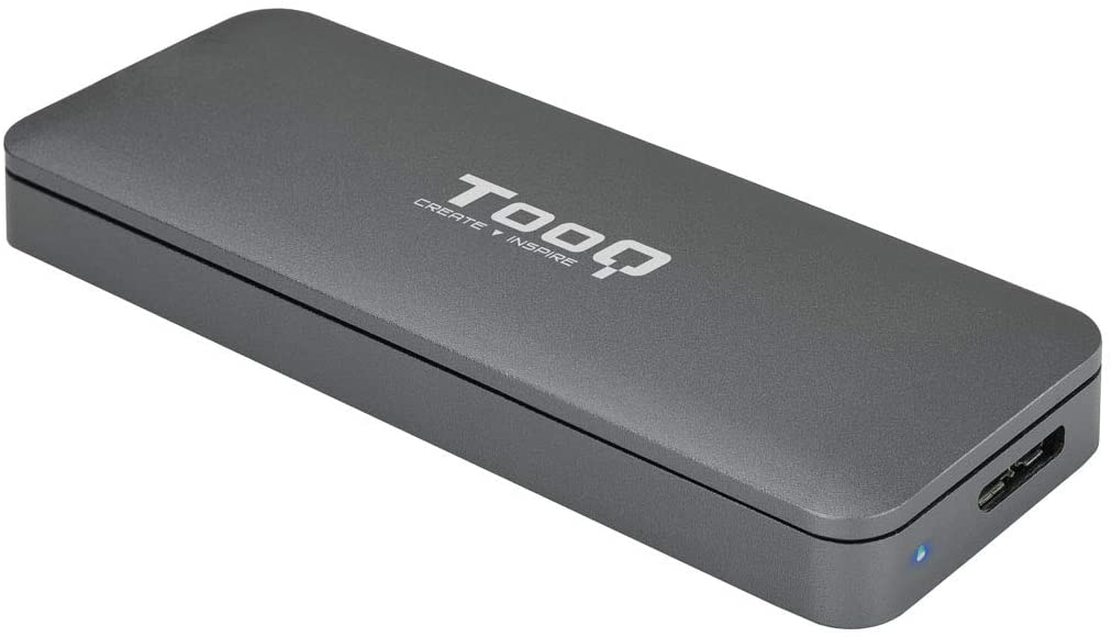 Boitier SSD Externe Tooq M2 NGFF USB-C - Couleur Gris