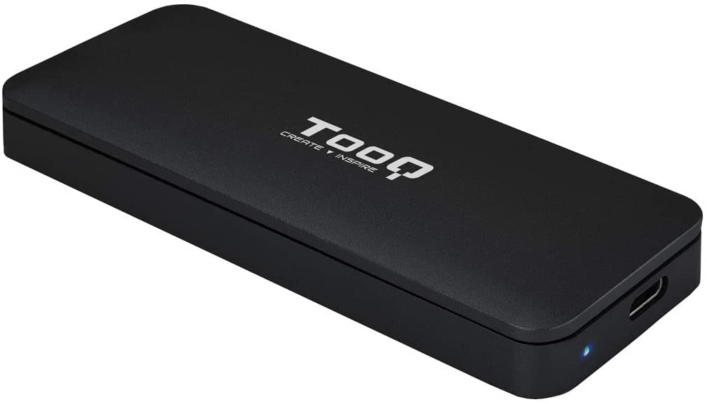 Boîtier SSD externe Tooq M2 NVMe PCIe USB-C - Couleur noire