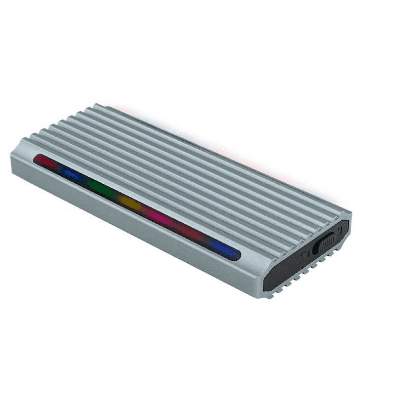 Boîtier SSD externe Tooq Shinobi M.2 NGFF/NVMe USB-A 3.1 Gen2 RVB