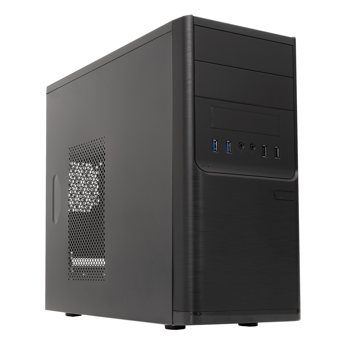 Boîtier Unykach Dark Shadow MicroATX - Alimentation 500 W incluse - Taille de disque prise en charge 3,5", 2,5" - USB-A 2.0/3.2 et audio