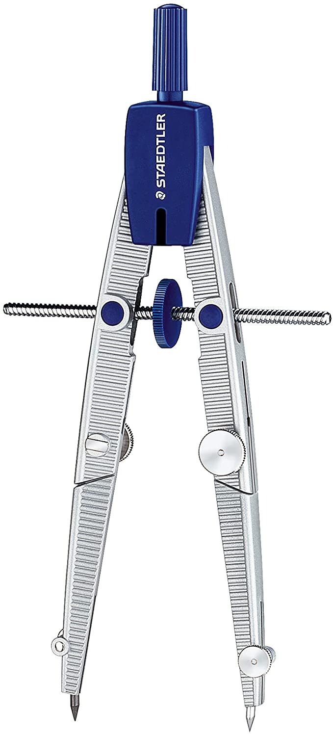 Compas de précision Staedtler Noris 550 01 - Aiguille et mine interchangeables - Mécanisme de réglage rapide