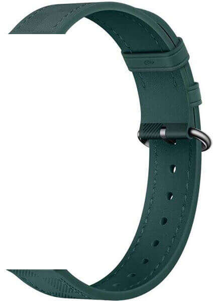 Bracelet à carreaux Xiaomi pour bracelet d'activité Mi Smart Band 8 - En cuir et métal - Couleur verte