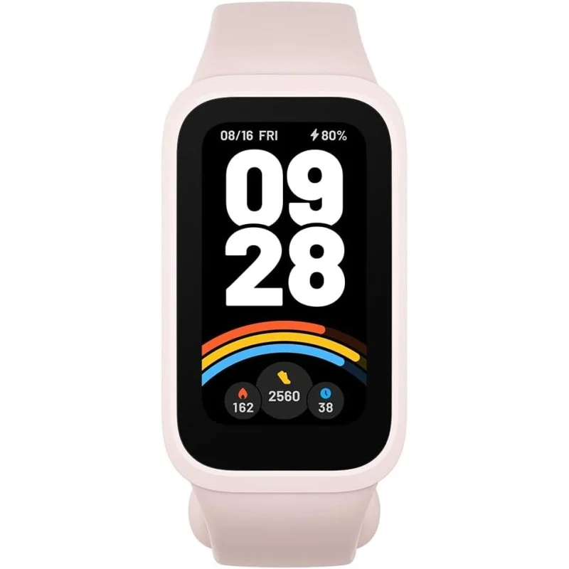 Bracelet d'activité active Xiaomi Mi Smart Band 9 Écran 1,47" - Bluetooth 5.3 - Plus de 100 modes sportifs - Fonctions de surveillance de la santé - Réglage intelligent de la luminosité de l'écran - Autonomie jusqu'à 18 jours - Couleur rose