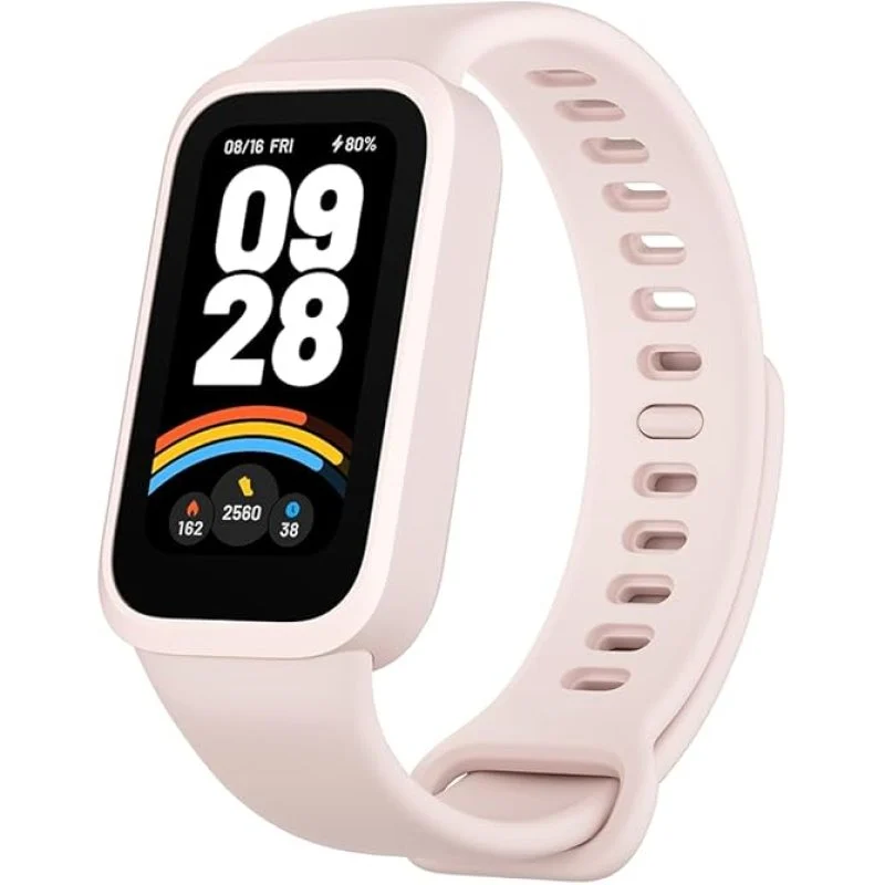 Bracelet d'activité active Xiaomi Mi Smart Band 9 Écran 1,47" - Bluetooth 5.3 - Plus de 100 modes sportifs - Fonctions de surveillance de la santé - Réglage intelligent de la luminosité de l'écran - Autonomie jusqu'à 18 jours - Couleur rose