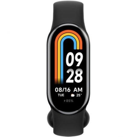 Bracelet d'activité Xiaomi Mi Smart Band 8 Écran Amoled 1,62" - Bluetooth 5.2 - Taux de rafraîchissement de 60 Hz - Luminosité maximale de 600 nits - 200 modèles de cadrans - Plus de 150 modes sportifs - Couleur noir graphite