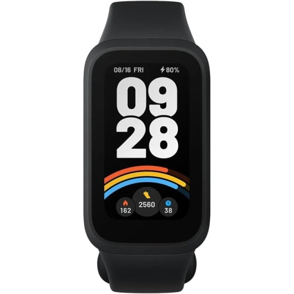 Bracelet d'activité Xiaomi Mi Smart Band 9, écran 1,47", Bluetooth 5.3, plus de 100 modes sportifs, suivi de la santé, réglage intelligent de la luminosité de l'écran, autonomie jusqu'à 18 jours, noir.